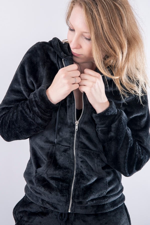 Sweatshirt en peluche – noir